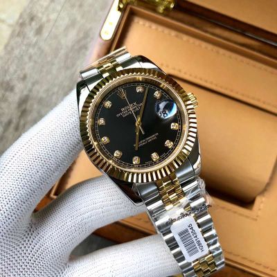 ROLEX 316L Steel Durable Black Gold 41MM Watch